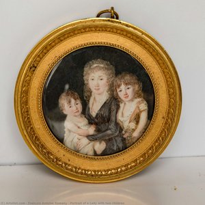 Portrait Of A Lady With Two Children — François Antoine Romany