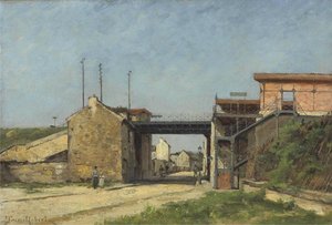 Relèvement Du Chemin De Fer De Ceinture, Station Du Bel Air Et Rue Montempoivre — Paul Désiré Trouillebert