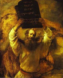 Moses Smashing The Tables Of The Law — Rembrandt Van Rijn, Baroque