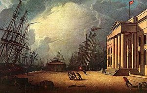Custom House At Greenock, Scotland, (painting) — Robert W. Salmon