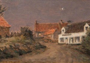 Roadway And Cottages — Жан-шарль Казен