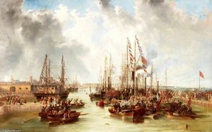 The Opening Of Sunderland South Docks - — John Wilson Carmichael