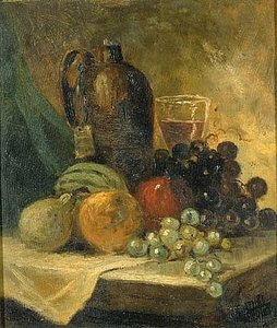 Still Life, (painting) — Edward Mitchell Bannister