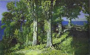 Cypresses On A Seashore. The Crimea — Arkhip Ivanovich Kuindzhi