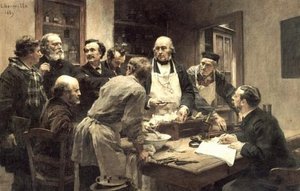 La Leçon De Claude Bernard — Léon Augustin L'hermitte