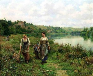The Seine At Vernon — Daniel Ridgway Knight