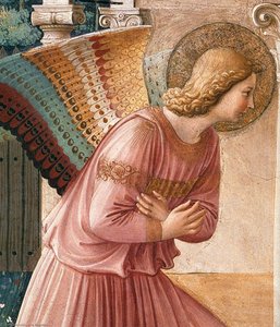 The Annunciation (detail) — Fra Angelico, Early Renaissance