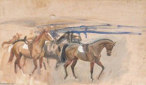 Study Of A Racehorse - — Sir Alfred James Munnings