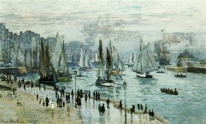 Barcos De Pesca Saliendo Del Puerto, Le Havre, - (60x1) — Claude Monet