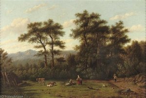 Resting In A Wooded Landscape