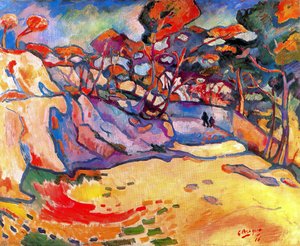 Landscape From Estac 1 — Georges Braque, Analytical Cubism