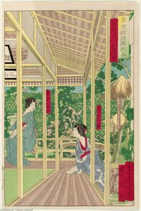 The Mishimaya Restaurant At Kanasugi In Shiba — Tsukioka Yoshitoshi
