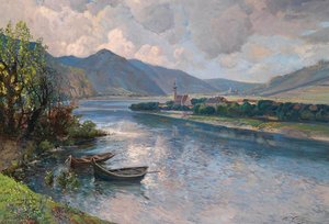 Landscape In The Wachau With View Of Mautern — Karl Vikas
