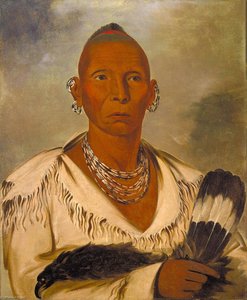 Múk A Tah Mish O Káh Kaik, Black Hawk, Prominenter Sac-häuptling — George Catlin, Amerikanischer Romantik