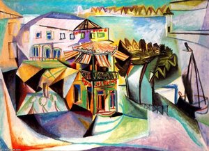 Café En Royan — Pablo Picasso, Analytical Cubism