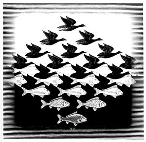 Sky And Water I — Maurits Cornelis Escher
