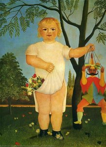 Child With A Puppet — Henri Julien Félix Rousseau (le Douanier)
