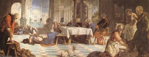Christ Washing The Feet Of His Disciples — Jacopo Tintoretto, Baroque Drama