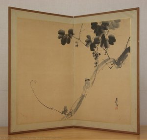 Squirrel On Grapevine — Shibata Zeshin