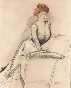An Elegant Lady In An Interior — Paul César Helleu
