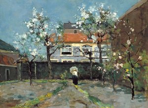 Back Garden At The Kazernestraat, The Hague — Jan Weissenbruch