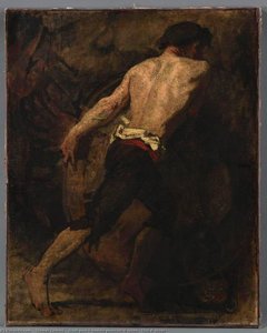 Etude pour l'homme poussant le canon (Titre d'usage)