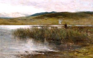Loch Spynie With A Figure Wildfowling — George Reid