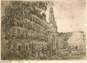Amsterdam Jewish Quarter With South Church — Joseph M Raphael