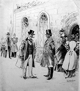 Meeting At The Church — George Benjamin Luks