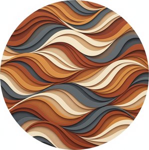 Ethereal Strata: A Meditative Symphony Of Earthly Tones And Circular Motion — Laurent Fabre, Neo-abstract Art (modern Abstract Compositions)