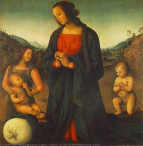 Madonna, An Angel And Little St John Adoring The Child — Pietro Perugino (pietro Vannucci)