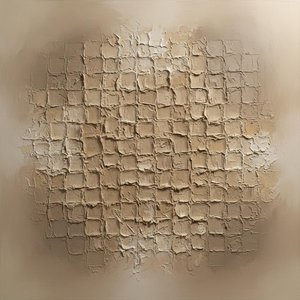 Monolithic Echoes Of Sanded Earth In A Singular Impasto Relief Masterpiece — David Moreau, Plaster & Texture Art