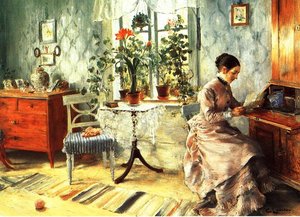 Woman Reading — Carl Larsson, Realism