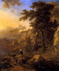 Landscape With Herdsmen — Nicolaes Pietersz Berchem