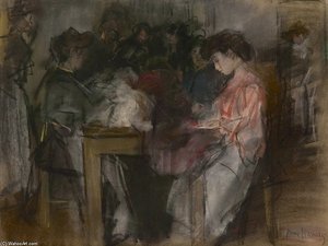 Seamstresses At Atelier Paquin — Isaac Lazarus Israels