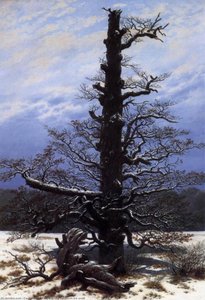 The Oaktree In The Snow — Caspar David Friedrich, Romantic Landscape