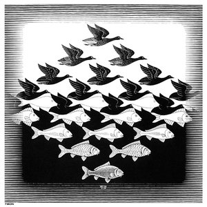 Sky And Water — Maurits Cornelis Escher