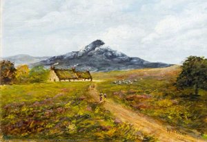 Crofts In A Mountain Landscape — William Wright