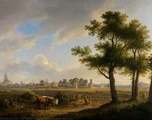View Of Karlsruhe From The South — Carl Kuntz, Romanticism