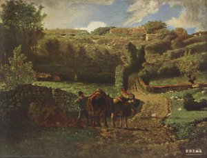 Manor Farm Cousin In Greville — Jean-françois Millet, Barbizon School Realism