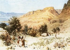 David's Camp At Engedi — William Brassey Hole
