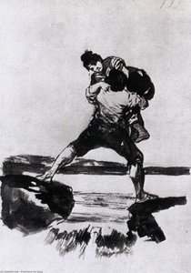 Peasant Carrying A Woman — Francisco José De Goya Y Lucientes