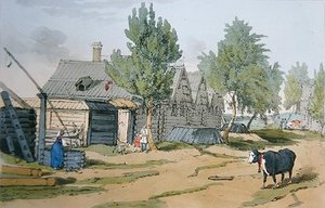 A Russian Village, — John Augustus Atkinson