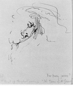 Sketch Head Of Ghost Governess For ''turn Of The Screw'' By Henry James — John La Farge