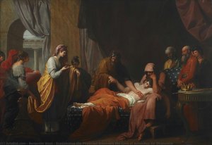 Erasistratus The Physician Discovers The Love Of Antiochus For Stratonice — Benjamin West