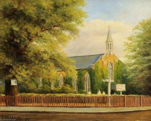 St John's Southall (old Church) In 1897 — Ernest A. L. Ham, Contemporary Realism