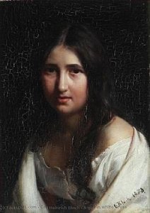 A Girl In White Dress — Carl Heinrich Bloch