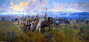 Lewis And Clark Meeting Indians At Ross' Hole — Charles Marion Russell
