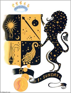 The Zodiac, Leo — Erté
