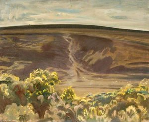 Exmoor Mit Ginster — Sir Alfred James Munnings, Impressionistische Landschaftsmalerei